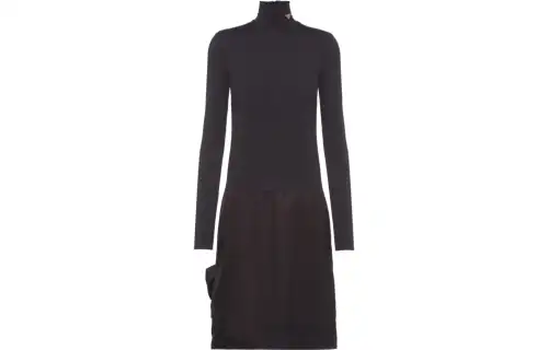 PRADA SS22 Long Sleeved Dress Women's Black