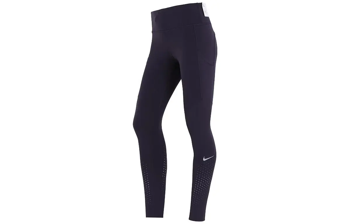Nike Knitted Sweatpants Women's Black Moderate Slim Fit Pants