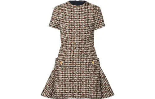 LOUIS VUITTON Short Sleeved Dress Women's Multicolor