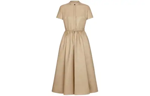 DIOR Short Sleeved Dress Women's Gold