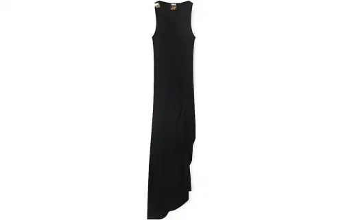 LOEWE Anagram Plaque Asymmetric Midi Dress