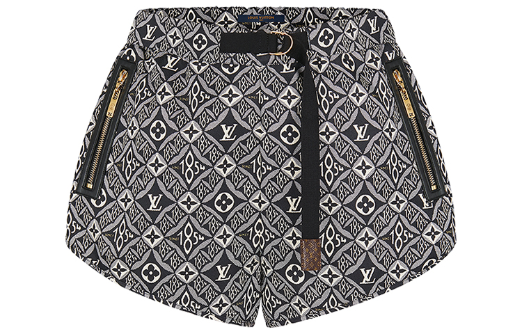 Женские шорты Louis Vuitton с логотипом (черные)