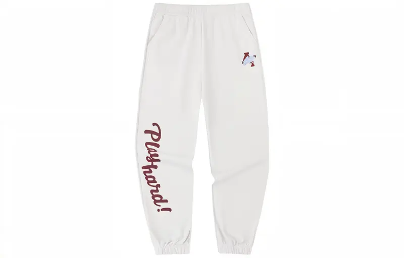 ANTA Life Collection Knitted Sweatpants Women's Euryale Stone White Moderate Cuffed Pants