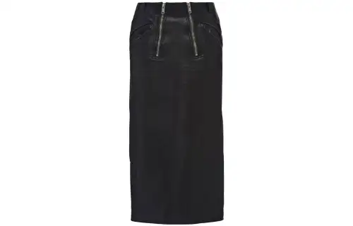 Prada double-zip leather pencil skirt