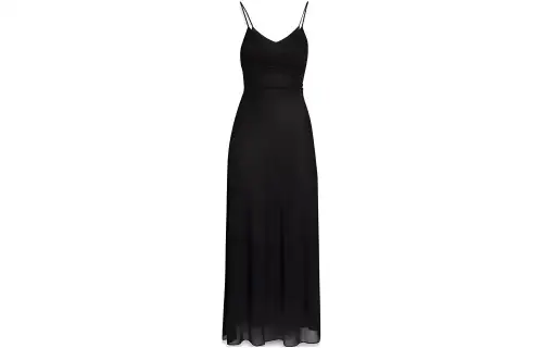 SAINT LAURENT SS23 Slip Dress Women's Black