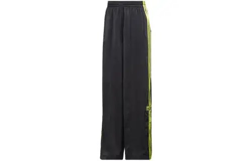 Adidas Originals ADIBREAK Knitted Sweatpants Women's Black Moderate Wide Leg Pants
