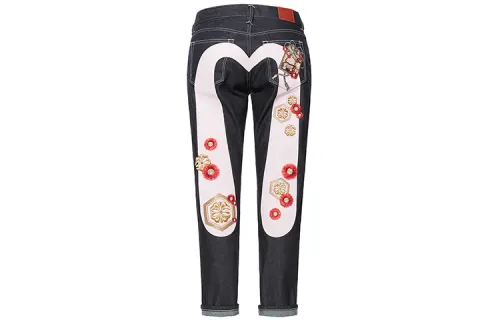 EVISU Tapered Pants Jeans Women's Denim Blue