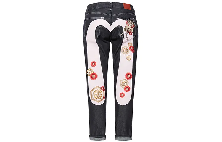 EVISU Tapered Pants Jeans Women's Denim Blue