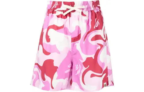 A BATHING APE Casual Shorts Women's Pink Thin