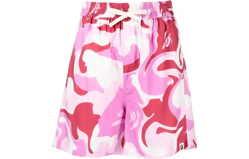 A BATHING APE Casual Shorts Women's Pink Thin