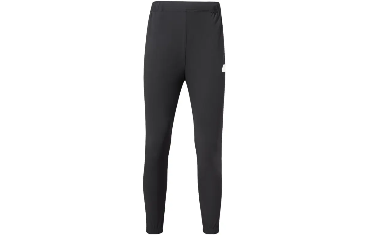 Adidas Knitted Sweatpants Women's Black Thin Cuffed Pants