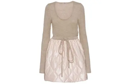 MIU MIU Long Sleeved Panelled Dress