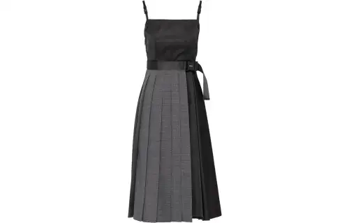 PRADA Slip Dresses Women's Multicolor Square Collar Moderate Mid Length