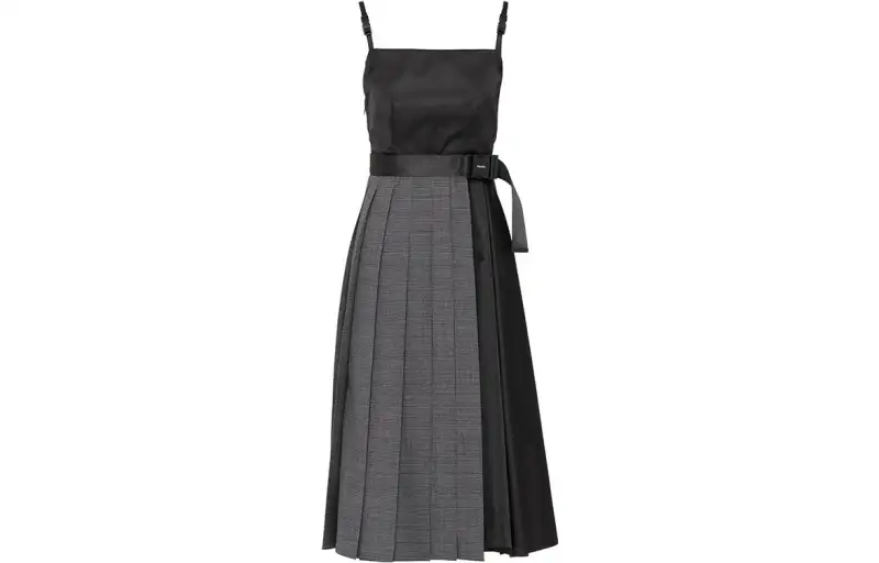PRADA Slip Dresses Women's Multicolor Square Collar Moderate Mid Length