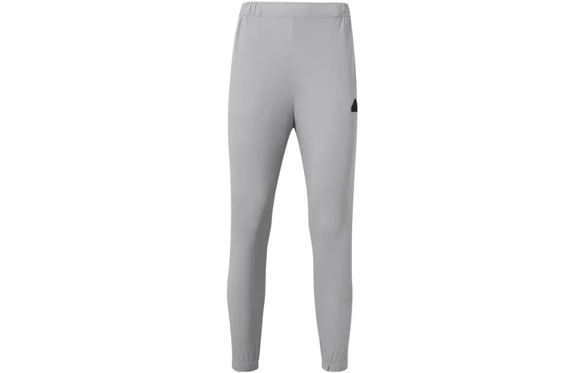 Adidas Knitted Sweatpants Women's Pure Ice Gray Moderate Straight Fit Pants