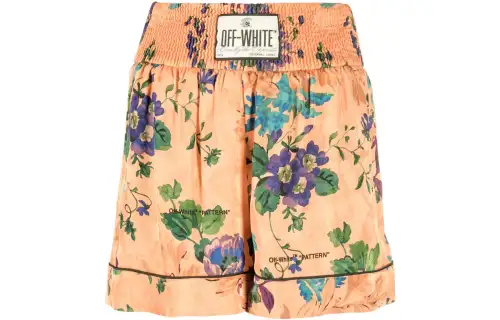 OFF-WHITE floral-print shorts