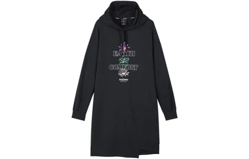 Skechers Long Sleeved Dresses Women's Hooded Moderate Mid Length