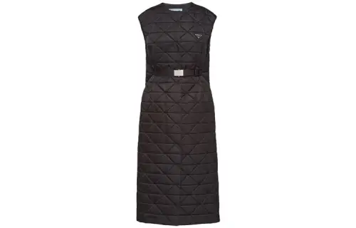PRADA FW21 Sleeveless Dress, Black Women's