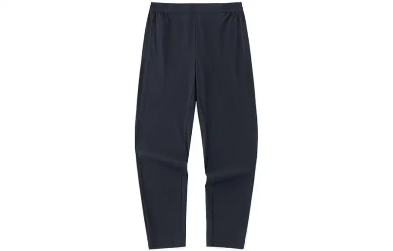 ANTA Knitted Sweatpants Women's Night Sea Black Moderate Slim Fit Pants