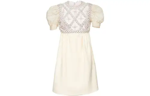 【Previous Season】embroidered tricotine mini dress