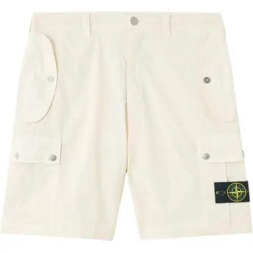 STONE ISLAND Casual Shorts Men's Ecru