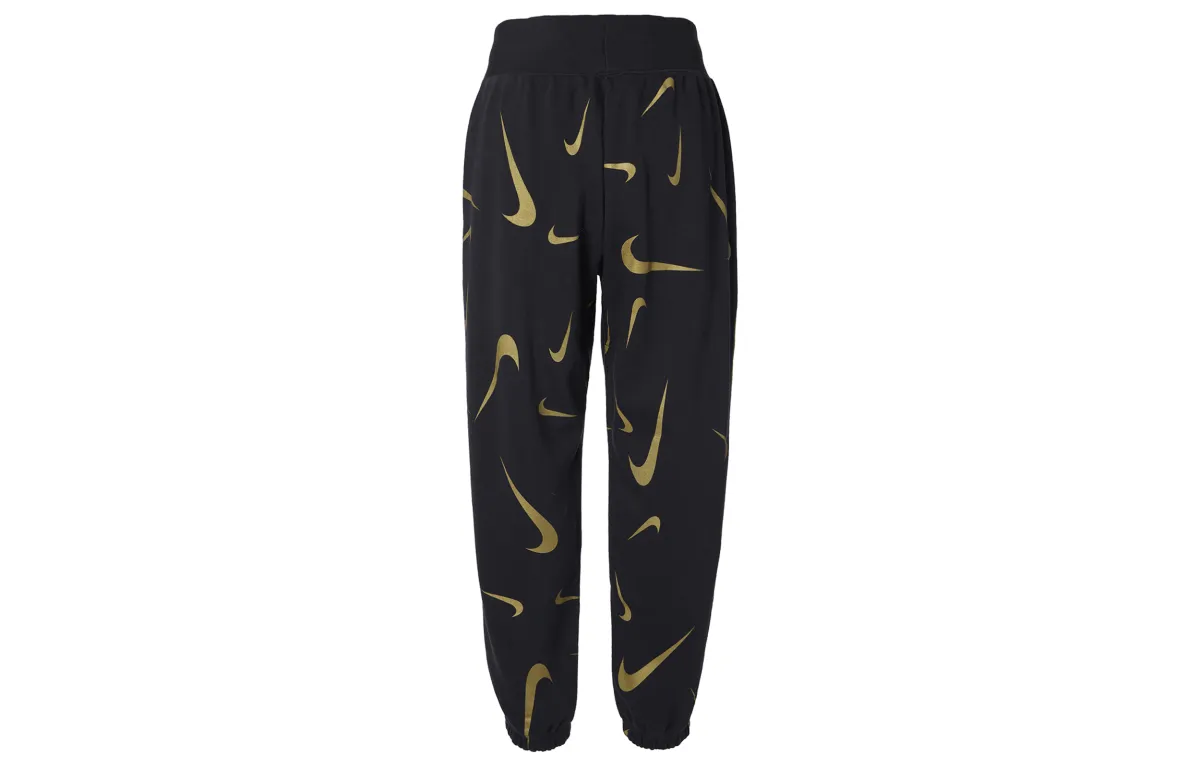 Nike Knitted Sweatpants Women's Black Thickened Sweatpants