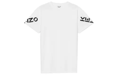 KENZO Short Sleeved Dresses Women's White Crew Neck Moderate