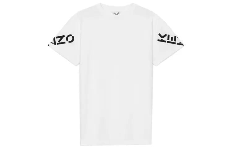 KENZO Short Sleeved Dresses Women's White Crew Neck Moderate