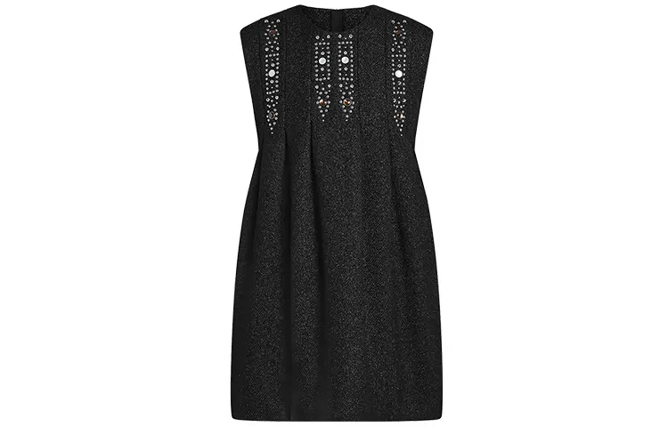Lv Stud Detail Glitter Dress
