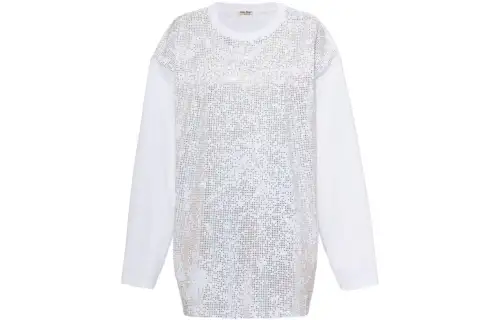 MIU MIU SS22 Long Sleeved Dress Women's White