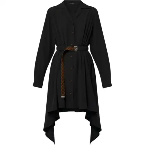 LOUIS VUITTON SS24 Long Sleeved Dress Women's Black