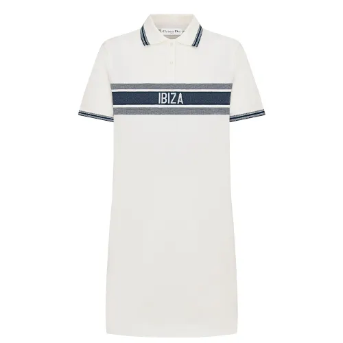 DIOR FW21 Short Sleeved Dress Women's White