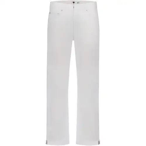 DIOR Quarterly New Products Jeans Women's White Moderate Straight Fit Pants