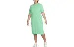 Nike Sportswear Essentials Short Sleeved Dresses Women's Spring Green Crew Neck Moderate Long