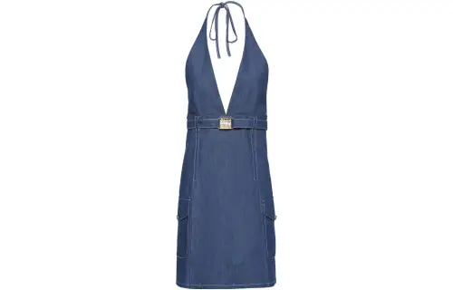 MIU MIU Denim Halterneck Dress