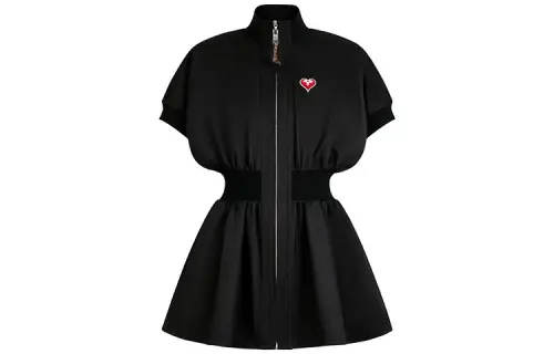 LOUIS VUITTON Short Sleeved Dress Women's Black