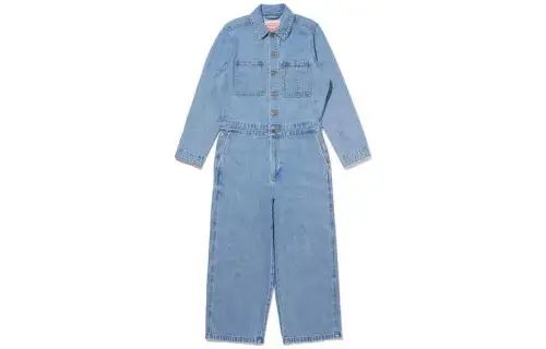 Levis Jumpsuits Women's Blue Moderate Straight Fit Pants