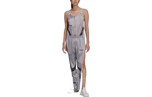 Adidas Originals Sleeveless Dresses Women's Gray Crew Neck Thin Long