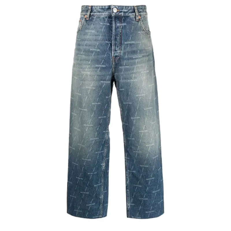 Balenciaga Jeans Women's Blue Moderate Straight Fit Pants