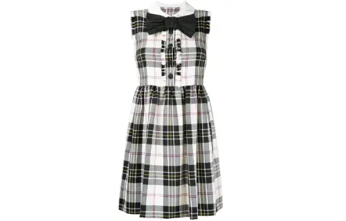 MIU MIU Sleeveless Dresses Women's Black Moderate Short