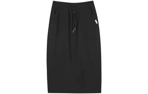 Skechers Knit Long Skirts Women's Carbon Black/0018 Moderate Mid Length Knitted Skirt