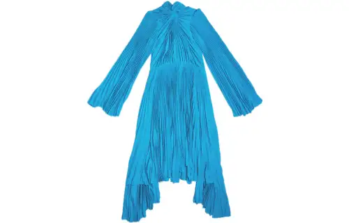 Balenciaga Red Carpet SS22 Long Sleeved Dress Women's Blue
