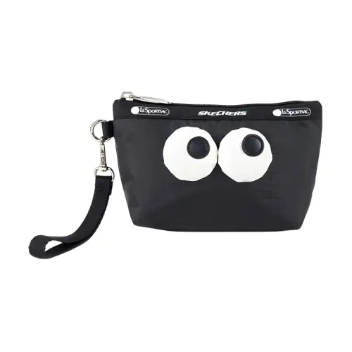 Skechers LeSportsac LePoesi, Collaboration Compact And Portable Fabric Big Eyed Bag Cute Clutch Coin Purse Mini Unisex