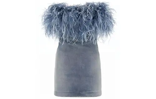SAINT LAURENT Sleeveless Dress Women's Blue