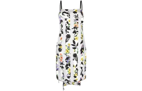 OFF-WHITE floral-print tie detail dress