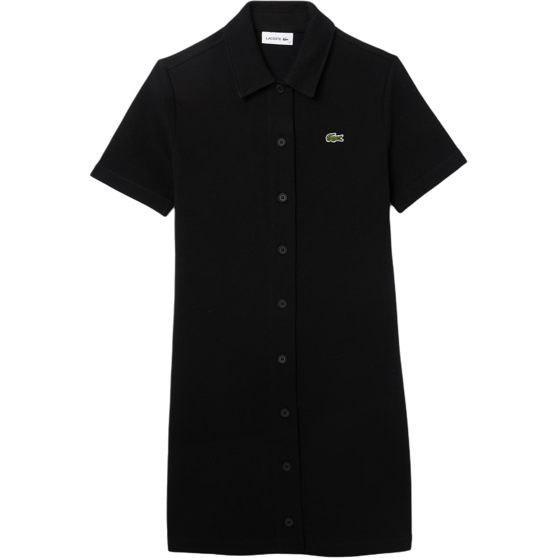 Женское платье LACOSTE на пуговицах (черное)
