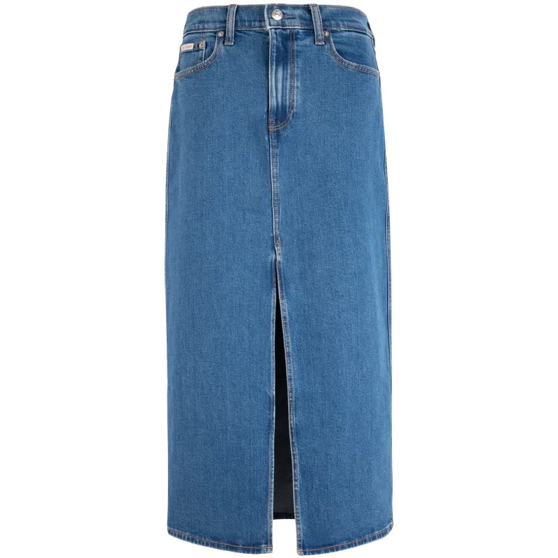 CALVIN KLEIN Denim Long Skirt Women's