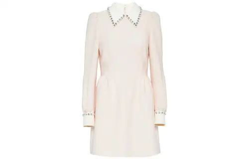 MIU MIU Long Sleeved Dresses Women's White Lapel Moderate