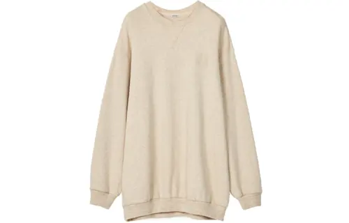 LOEWE Long Sleeved Dresses Women's Beige Crew Neck Moderate Short