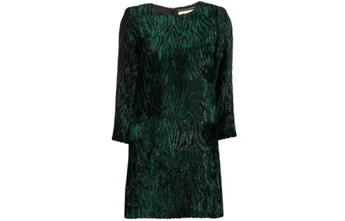 SAINT LAURENT FW21 Long Sleeved Dress Women's Green